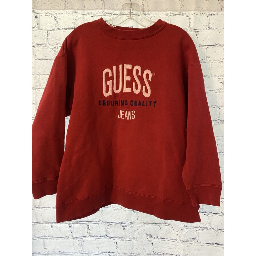 Vintage 90s Guess Crew Neck Swestshirt One Size Large?‎